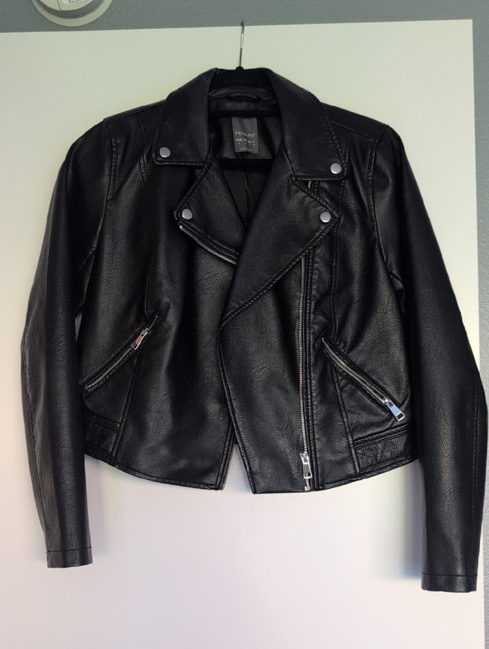 Primark Black Faux Leather Moto Jacket